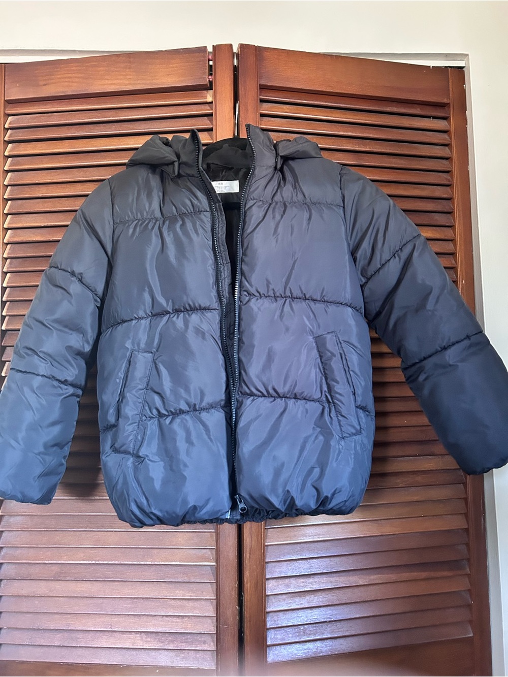 H&M Black Puffer Jacket with Hood